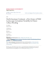 A New Source of Wild Lactuca Spp. Germplasm Variability for Future Lettuce Breeding