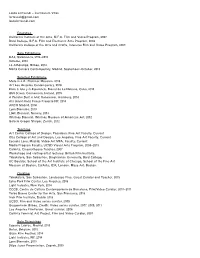 Curriculum Vitae Lertxundi@Gmail.Com Laidalertxundi.Com