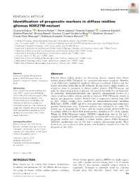 Identification of Prognostic Markers in Diffuse Midline Gliomas H3K27M