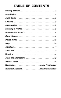 Table of Contents