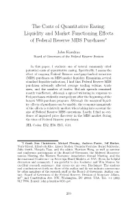 The Cost of Quantitative Easing: Liquidity and Market Functioning