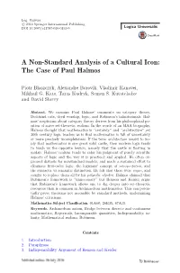 A Non-Standard Analysis of a Cultural Icon: the Case of Paul Halmos