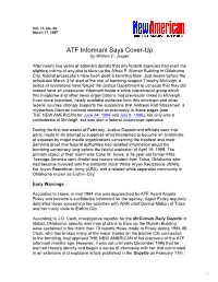 ATF Informant Says Cover-Up by William F