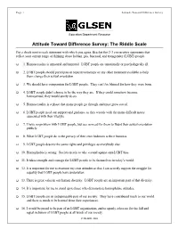 Attitudes Toward Difference Survey Scoring Guide