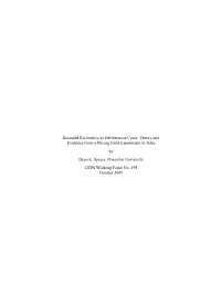 Bounded Rationality As Deliberation Costs: Theory and Evidence from a Pricing Field Experiment in India