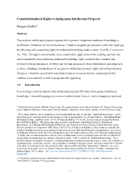 Constitutionalized Rights to Indigenous Intellectual Property