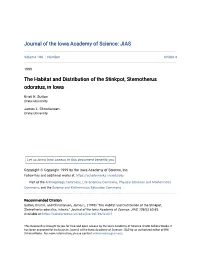 The Habitat and Distribution of the Stinkpot, Sternotherus Odoratus, in Iowa