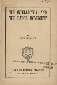 The Intellectual and the Labor Movement