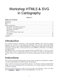Workshop HTML5 & SVG in Cartography