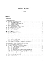 Atomic Physics