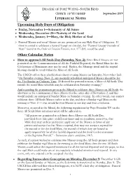 Liturgical Notes