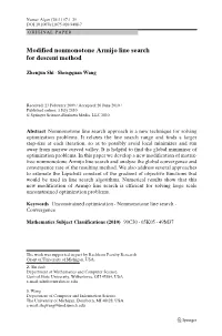 Modified Nonmonotone Armijo Line Search for Descent Method