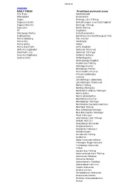 National Distribution Lists of Media for the "Help" Campaign