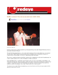 Redeye Exclusive! Our One-On-One Interview with R. Kelly