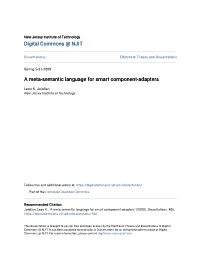 A Meta-Semantic Language for Smart Component-Adapters
