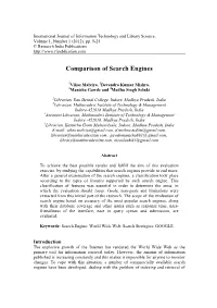 Comparison of Search Engines