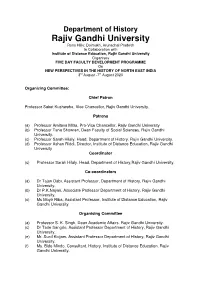 Department of History Rajiv Gandhi University