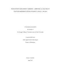 From Myth to Metaphor to Memory: a Rhetorical Analysis Of