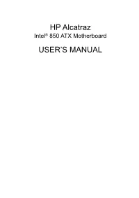 HP Alcatraz USER's MANUAL
