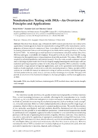 Nondestructive Testing with 3MA—An Overview of Principles and Applications