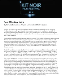 Rear Window Intro by Pamela Robertson Wojcik, University of Notre Dame
