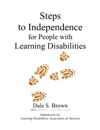 Steps to Independence for People with Learning Disabilities