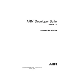 ARM® Developer Suite Version 1.1