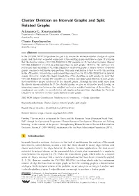 Cluster Deletion on Interval Graphs and Split Related Graphs Athanasios L