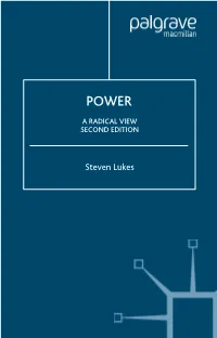 Power: a Radical View, Second Edition