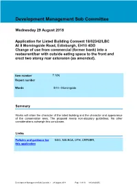 Report Application for Listed Building