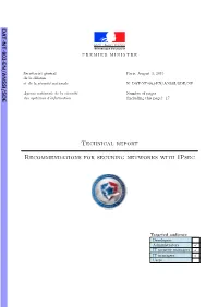 Technical Report Recommendations for Securing Networks with Ipsec