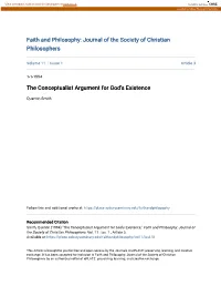 The Conceptualist Argument for God's Existence