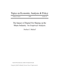 The Impact of Digital File Sharing on the Music Industry: an Empirical Analysis