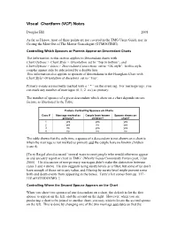 Visual Chartform (VCF) Notes