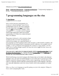 7 Programming Langua