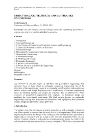 Structural, Geotechnical and Earthquake Engineering - Sashi Kunnath