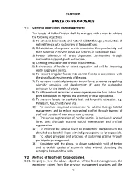 Basis of Proposals