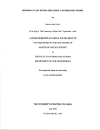 Regional Flow Estimation Using a Hydrologic Model