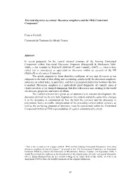 Text and Discourse As Context: Discourse Anaphora and the FDG Contextual Component1