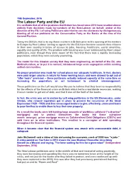 The Labour Party and the EU