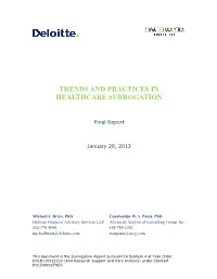 Trends and Practices in Healthcare Subrogation