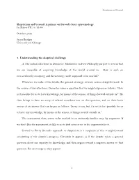1 Skepticism and Beyond
