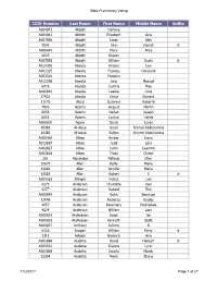 CCID Number Last Name First Name Middle Name Suffix