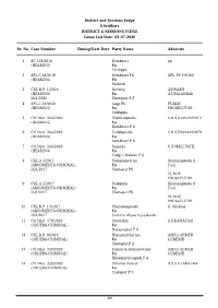 03-07-2020 Sr. No. Case Number Timing/Next