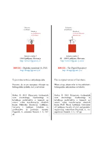 DINA STOBER, Univ. Dipl. Inž. Arh. PRIMERJAVA VREDNOSTNIH OCEN SLOVENSKEGA