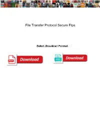 File Transfer Protocol Secure Ftps