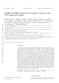 GMRT 610 Mhz Observations of Galaxy Clusters in the ACT Equatorial Sample