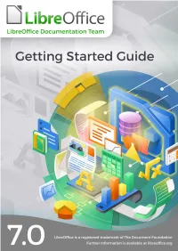 Libreoffice 7.0 Getting Started Guide | 3 Contents Copyright
