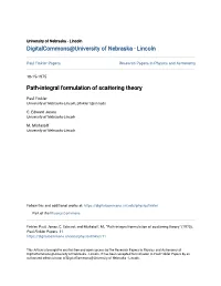 Path-Integral Formulation of Scattering Theory