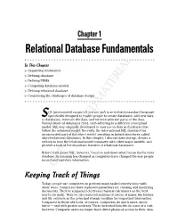 Relational Database Fundamentals